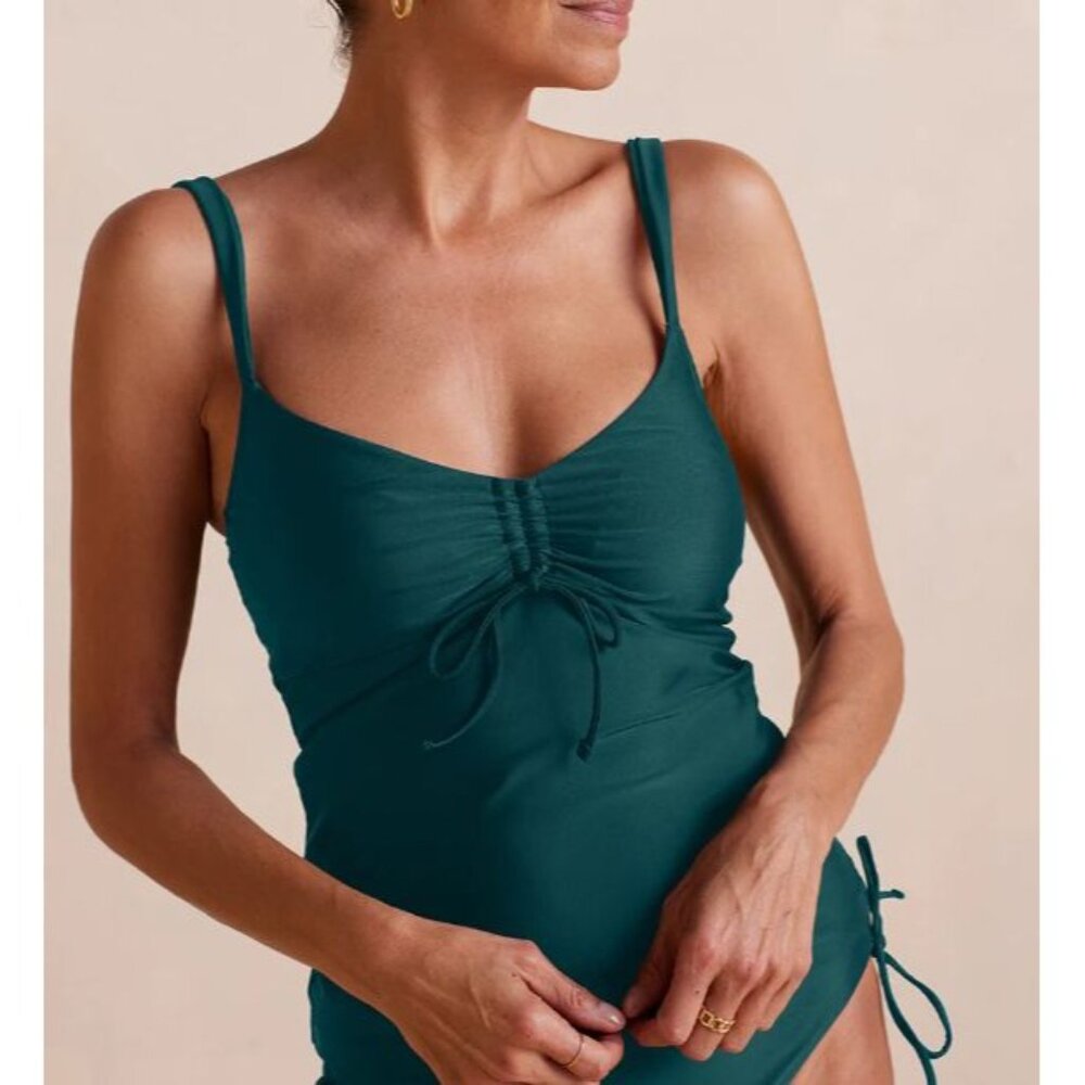 SUMMERSALT Summer Beach Adjustable Strap The Cinched Tankini Top Size 8 NWT - Picture 9 of 10